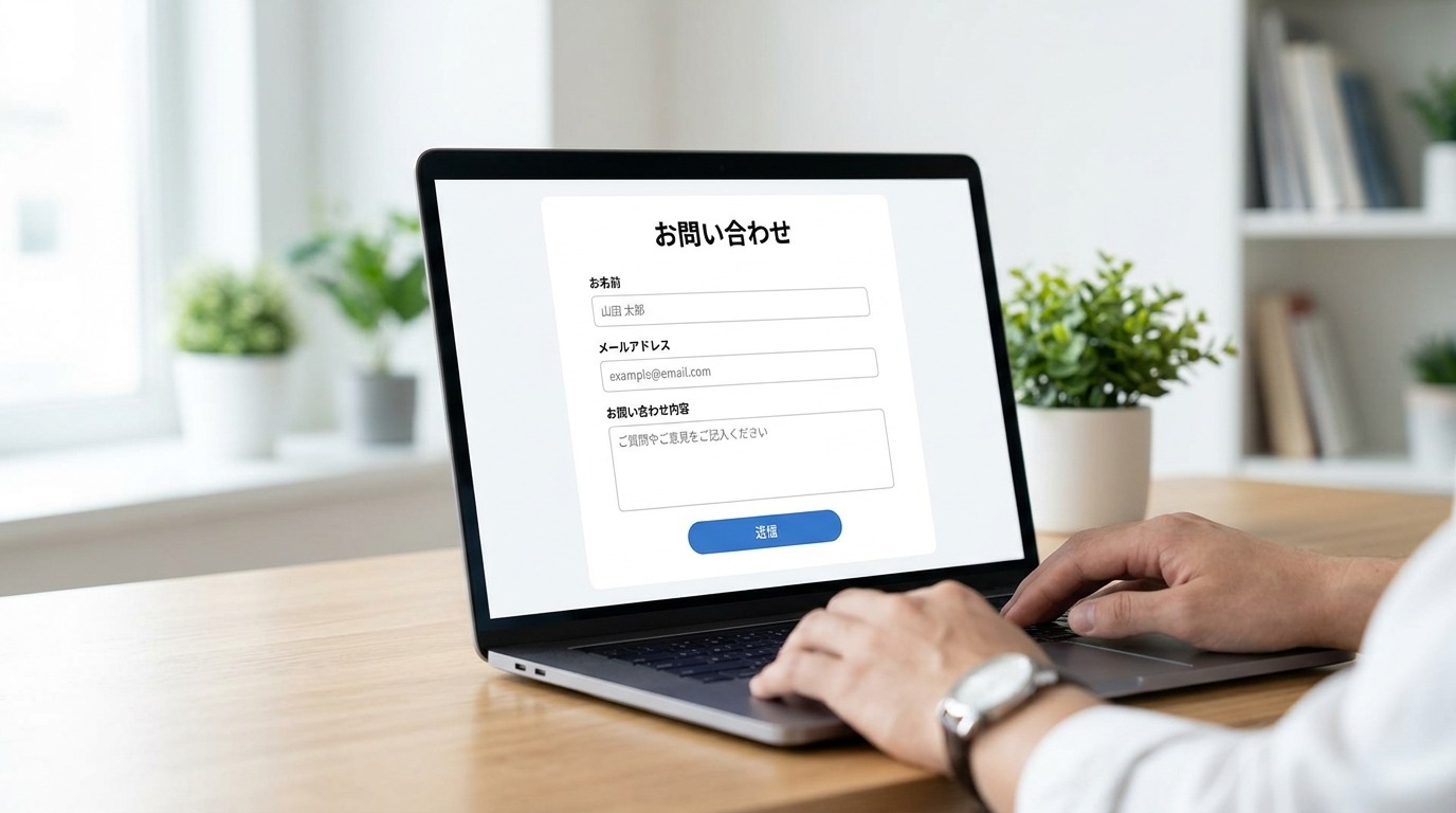 入力項目が少なくシンプルな問い合わせフォームの例